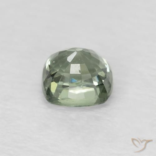 Saphir Forêt verte naturelle Coussin, 0.54 ct, VS