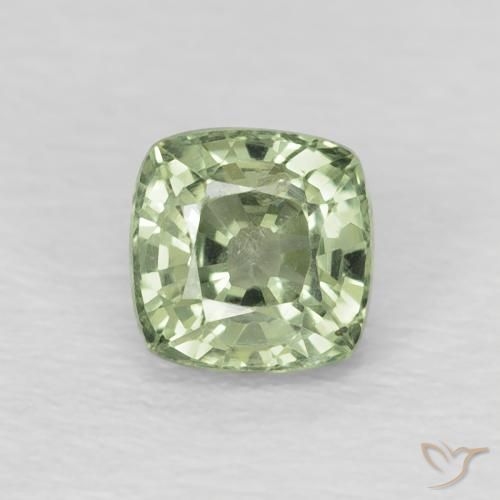 0.69ct Naturel Vert sauge léger Saphir, Coussin, VS