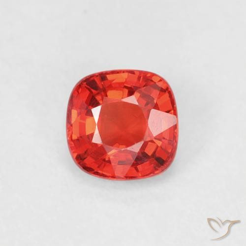 0.45ct Naturel Rouge-orange cramoisi vif Saphir, Coussin, VVS-VS