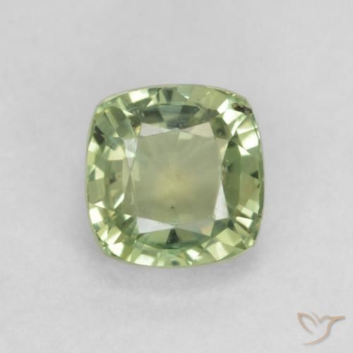 0.68ct Naturel Vert sauge très clair Saphir, Coussin, VVS-VS