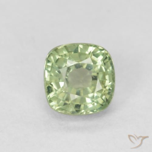 0.55ct Naturel Vert sauge très clair Saphir, Coussin, VVS