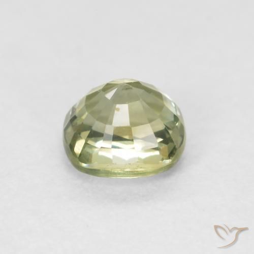 Saphir Vert sauge très clair naturelle Coussin, 0.57 ct, VVS-VS
