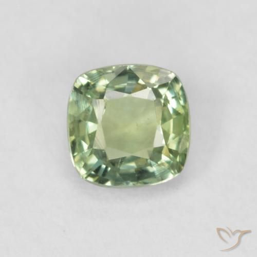 0.48ct Naturel Vert sauge léger Saphir, Coussin, VVS-VS