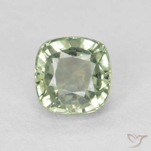 0.69ct Naturel Vert sauge très clair Saphir, Coussin, VVS-VS
