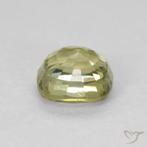 Saphir Vert clair naturelle Coussin, 0.64 ct, VVS-VS