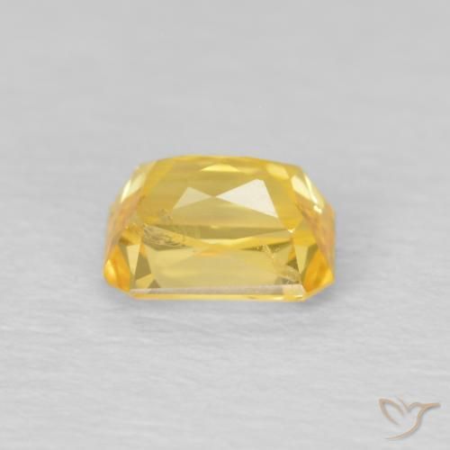 Saphir Doré naturelle Octogone / coupe Émeraude, 0.58 ct, VS