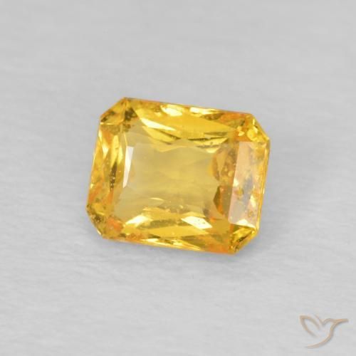Saphir Or moyen naturelle Octogone / coupe Émeraude, 0.49 ct, VS