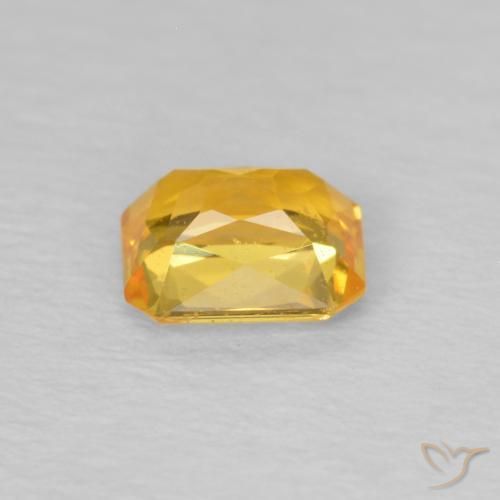 Saphir Or moyen naturelle Octogone / coupe Émeraude, 0.49 ct, VS