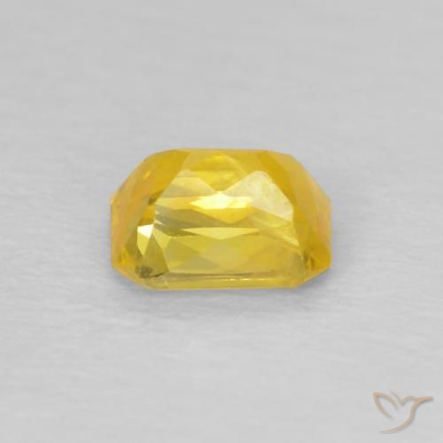 Saphir Jaune moyen naturelle Octogone / coupe Émeraude, 0.56 ct, VS