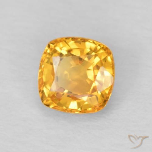 Saphir Orange-or naturelle Coussin, 0.57 ct, VVS
