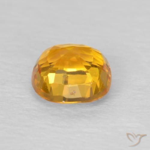 Saphir Orange-or naturelle Coussin, 0.65 ct, VVS