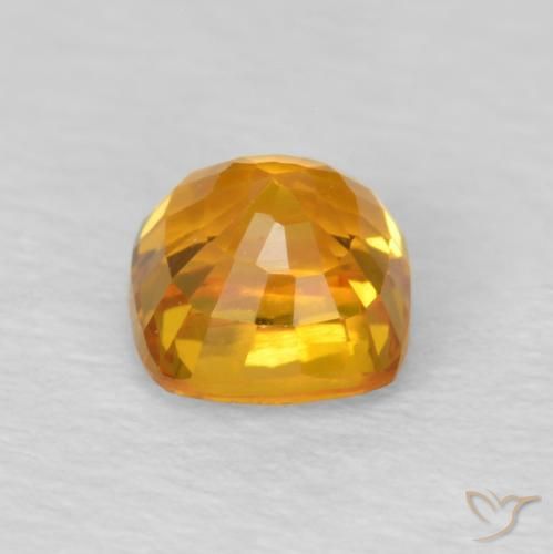 Saphir Orange-or naturelle Coussin, 0.68 ct, VVS