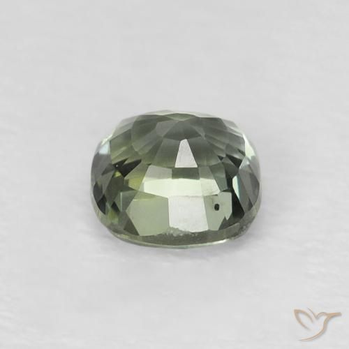 Saphir Medium Light-Green naturelle Coussin, 0.64 ct, VVS-VS