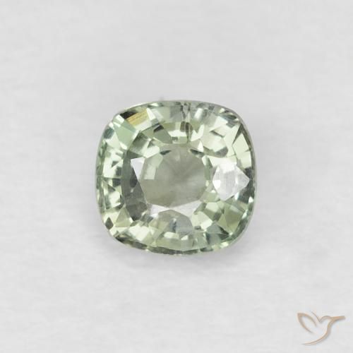 0.44ct Naturel Vert jaunâtre Saphir, Coussin, VVS-VS