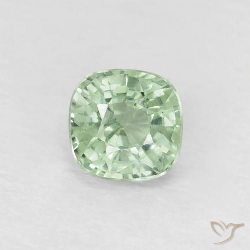 0.54ct Naturel Vert océan léger Saphir, Coussin, VVS-VS