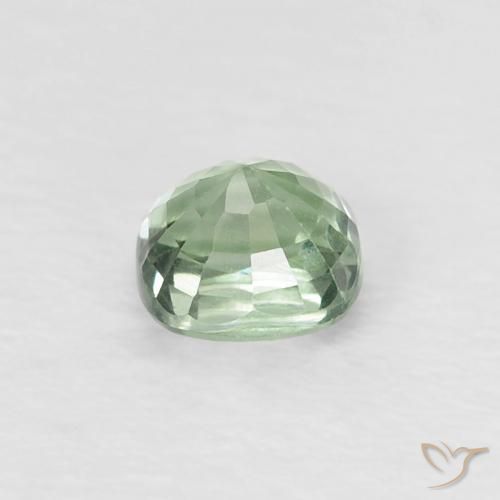 Saphir Vert océan léger naturelle Coussin, 0.54 ct, VVS-VS