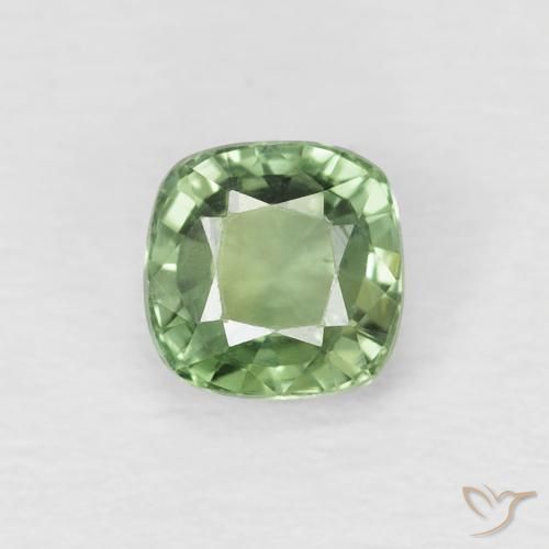 0.66ct Naturel Vert terreux Saphir, Coussin, VVS-VS