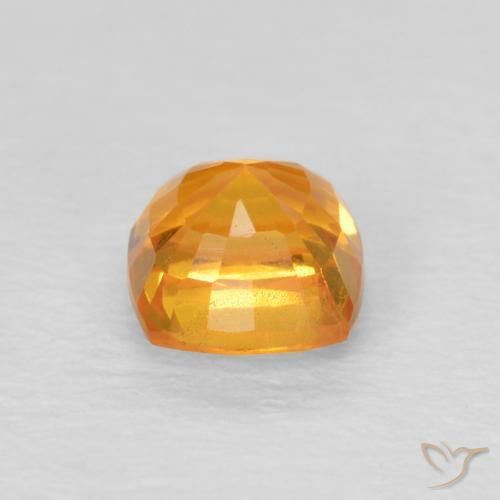 Saphir Orange vif naturelle Coussin, 0.66 ct, VS
