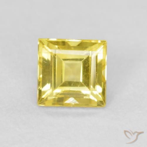 0.51ct Naturel Jaune brunâtre Saphir, Carré, VVS-VS