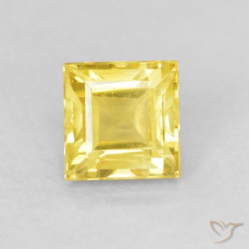 0.63ct Naturel Jaune miel Saphir, Carré, VS