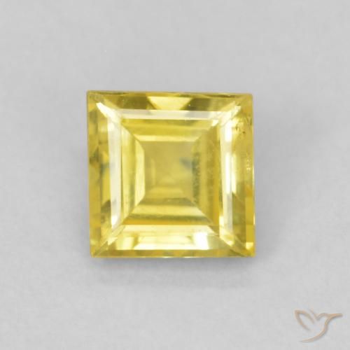 0.48ct Naturel Jaune miel léger Saphir, Carré, VS