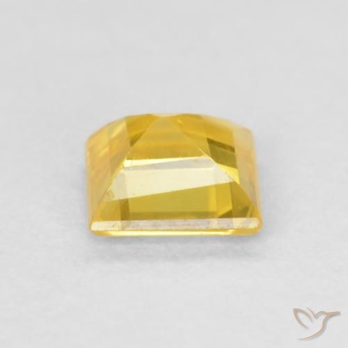 Saphir Orange doré naturelle Carré, 0.56 ct, VS