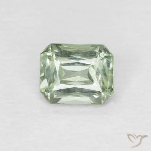 0.49ct Naturel Vert mousseux Saphir, Octogone / coupe Émeraude, VVS, Photo A