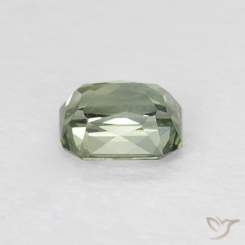 Saphir Vert moyen naturelle Octogone / coupe Émeraude, 0.59 ct, VVS