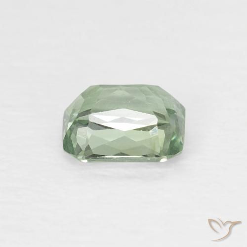 Saphir Vert pâle naturelle Octogone / coupe Émeraude, 0.52 ct, VVS