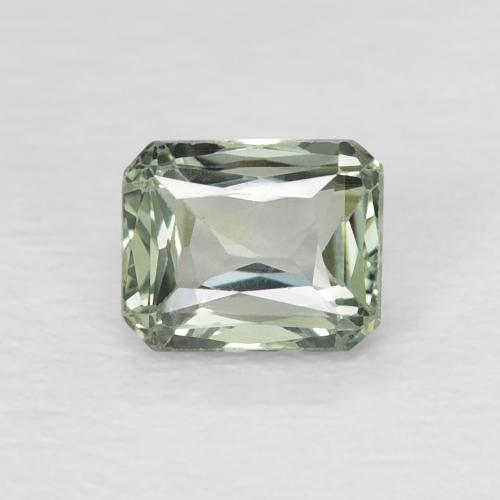 0.69ct Naturel Vert pâle Saphir, Taille émeraude, VVS
