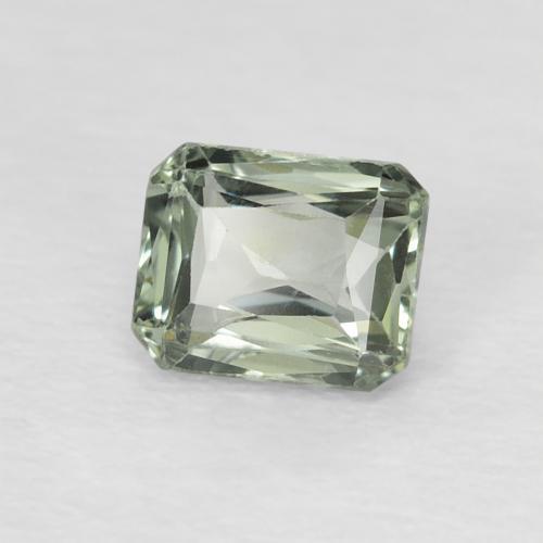 Saphir Vert pâle naturelle Octogone / coupe Émeraude, 0.69 ct, VVS