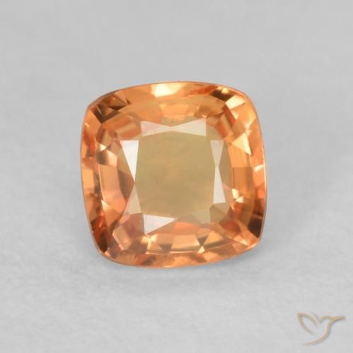 0.50ct Naturel Orange moyen Saphir, Coussin, VVS-VS