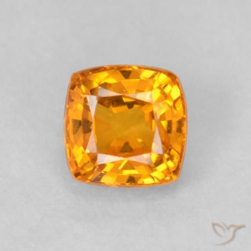 0.56ct Naturel Orange vif Saphir, Coussin, VVS-VS
