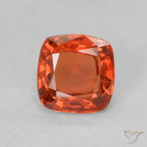 0.54ct Naturel Orange chaud Saphir, Coussin, VVS-VS