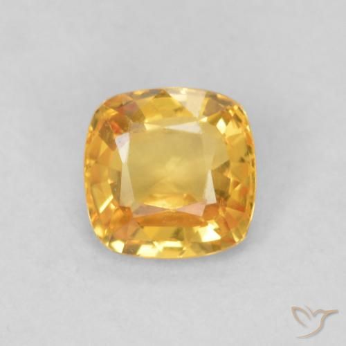 0.54ct Naturel Orange-or Saphir, Coussin, VVS