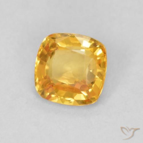 Saphir Orange-or naturelle Coussin, 0.54 ct, VVS