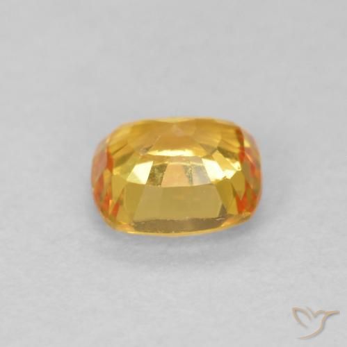 Saphir Orange-or naturelle Coussin, 0.54 ct, VVS