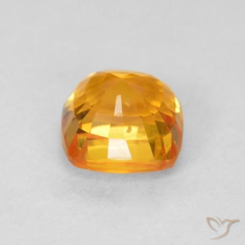 Saphir Orange-or naturelle Coussin, 0.76 ct, VVS