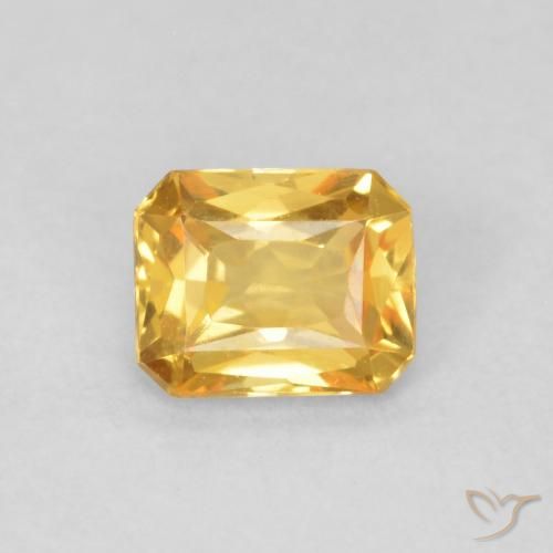 0.45ct Naturel Top Gold Saphir, Taille émeraude, VVS