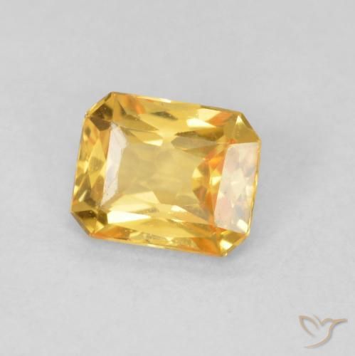 Saphir Top Gold naturelle Octogone / coupe Émeraude, 0.45 ct, VVS