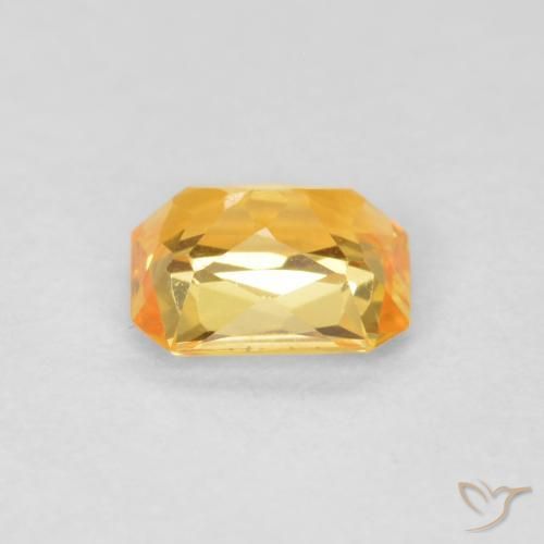 Saphir Top Gold naturelle Octogone / coupe Émeraude, 0.45 ct, VVS