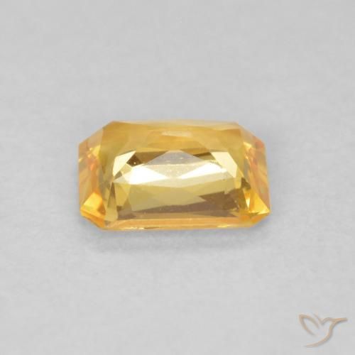 Saphir Or moyen naturelle Octogone / coupe Émeraude, 0.44 ct, VVS