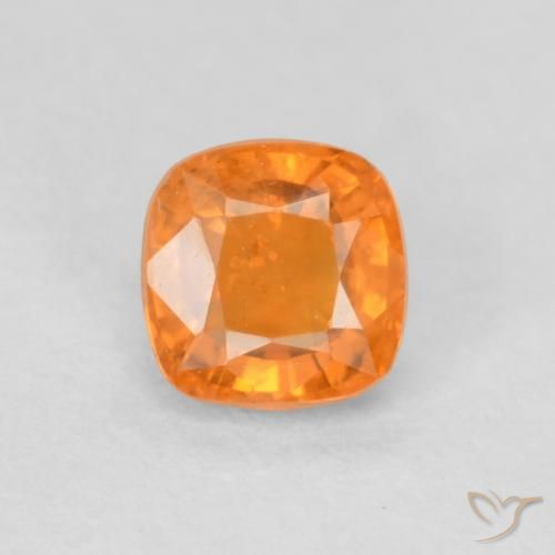 0.55ct Naturel Orange vif Saphir, Coussin, VS