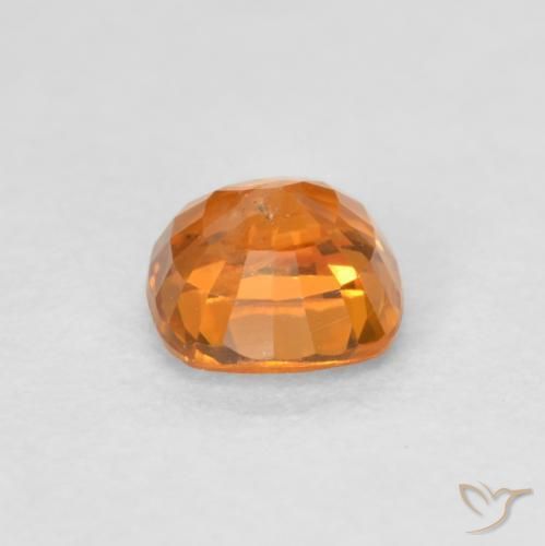 Saphir Orange vif naturelle Coussin, 0.55 ct, VS