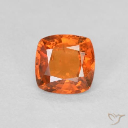 0.47ct Naturel Orange rougeâtre Saphir, Coussin, VS