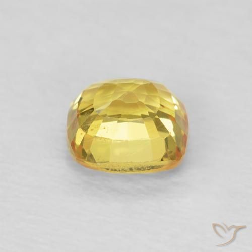 Saphir Jaune moyen naturelle Coussin, 0.60 ct, VVS-VS