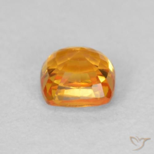 Saphir Orange-or naturelle Coussin, 0.52 ct, VVS-VS