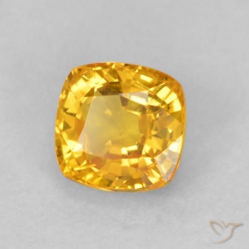 Saphir Orange moyen naturelle Coussin, 0.60 ct, VVS-VS