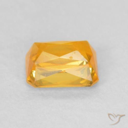 Saphir Orange-or naturelle Octogone / coupe Émeraude, 0.68 ct, VS