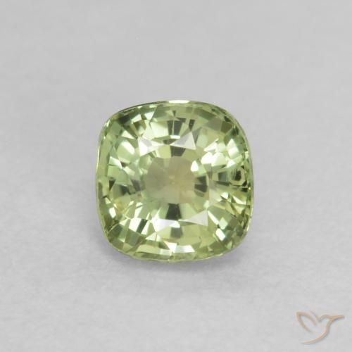 0.55ct Naturel Vert clair Saphir, Coussin, VS